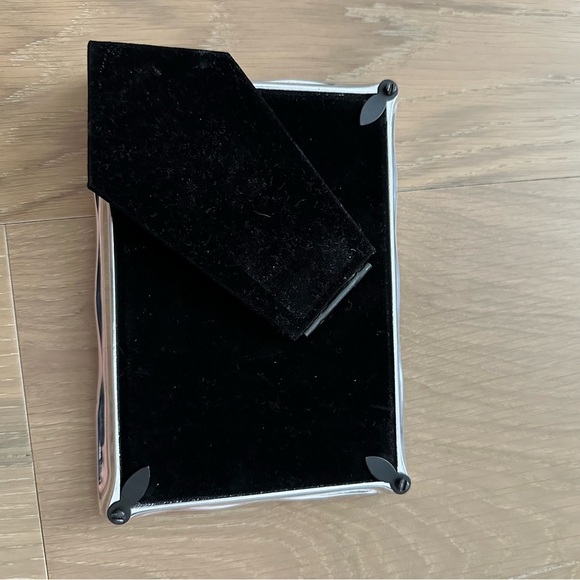 Bamboo Silver 5x7 picture frame photo stand card holder decor home VTG gift new - Picture 4 of 9